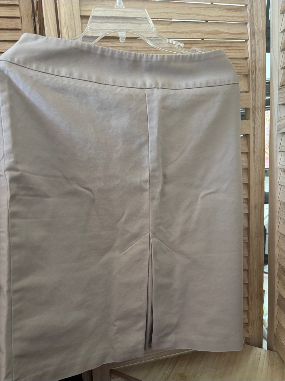 New York & Company Taupe Pencil Skirt with Back Vent 8